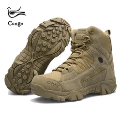 cunge Men Outdoor Sports Mountain climbing shoes Trekking Hiking shoes Waterproof Anti-skid Dirt-resistant Tactics shoes - Canada Outdoors