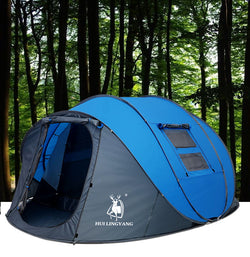 throwing tent open outdoor automatic tents throwing pop up waterproof camping hiking Tent family large sized Tents Double layer - Canada Outdoors
