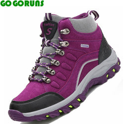 winter high top hiking shoes women outdoor waterproof hiking shoes mountain zapatillas trekking mujer shoes warm snow boots 298k - Canada Outdoors